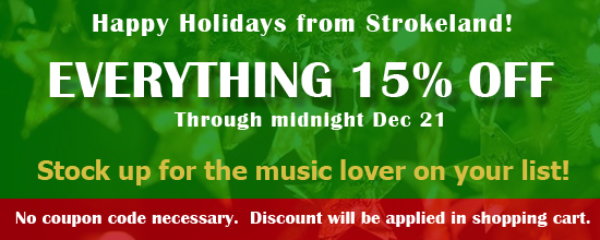 Strokeland Holiday Sale - 15% Off of All CDs and Merch!